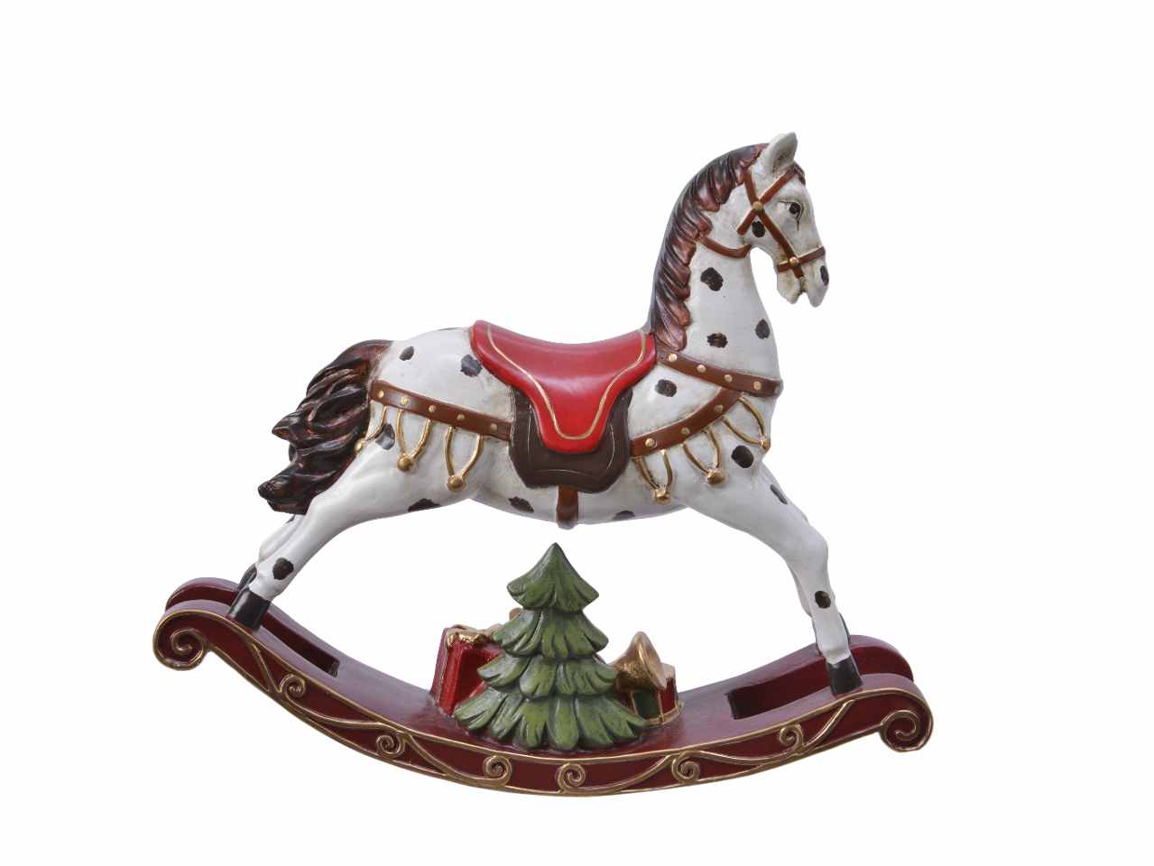 Cavallo a dondolo 5x21,5x18,5cm marrone in poliresina