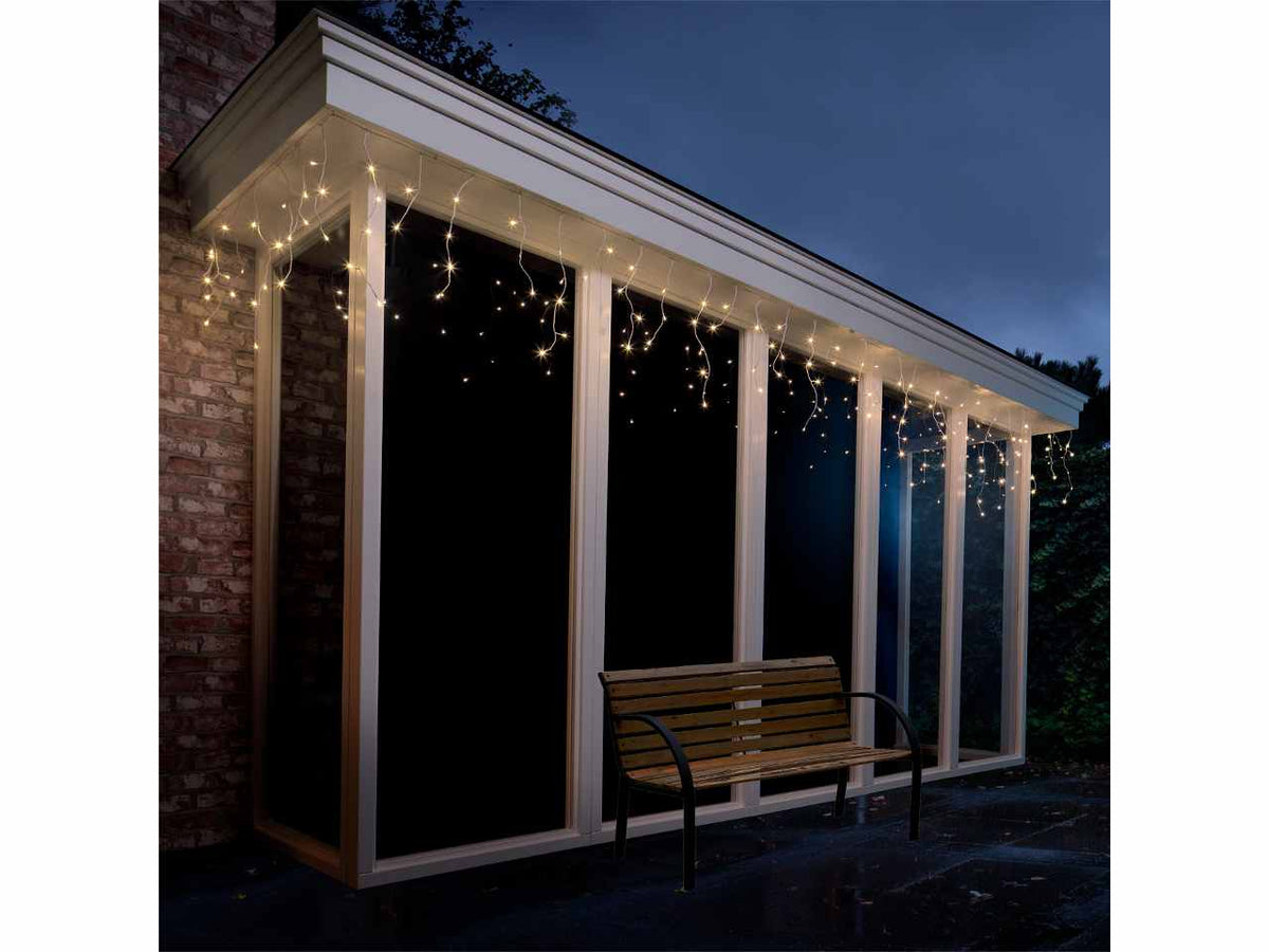 Tenda 259led bianco caldo 11metri con 8 funzioni uso esterno