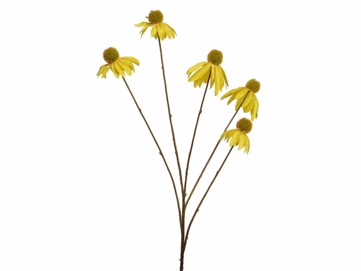 Fiore di echinacea h.92cm giallo