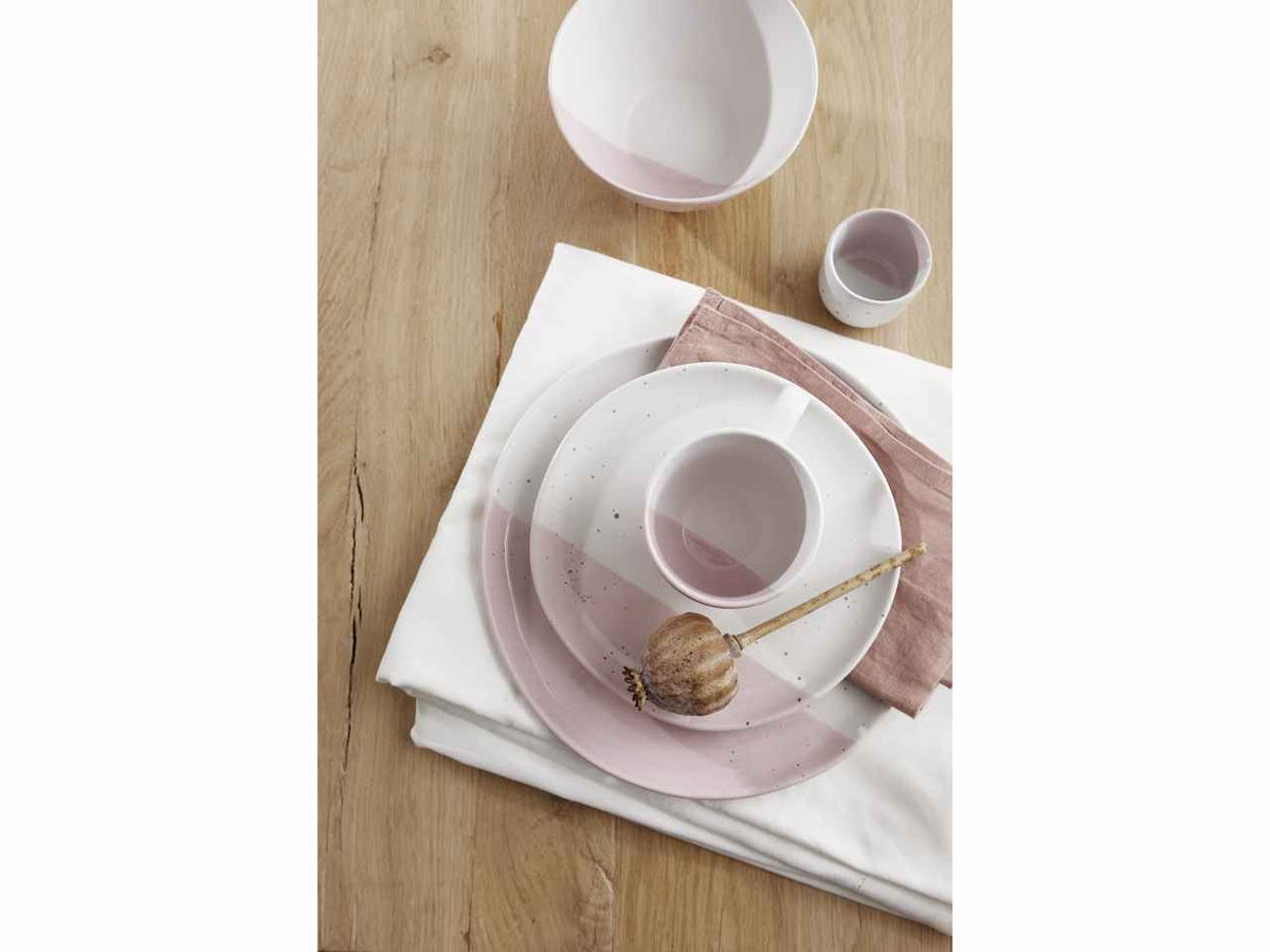 Tazza in gress tonda smalto lucido con smalto opaco bicolore con macchioline lavabile in lavastoviglie per alimenti adatto al microonde volume 0.32 litri 9xh.8.80cm