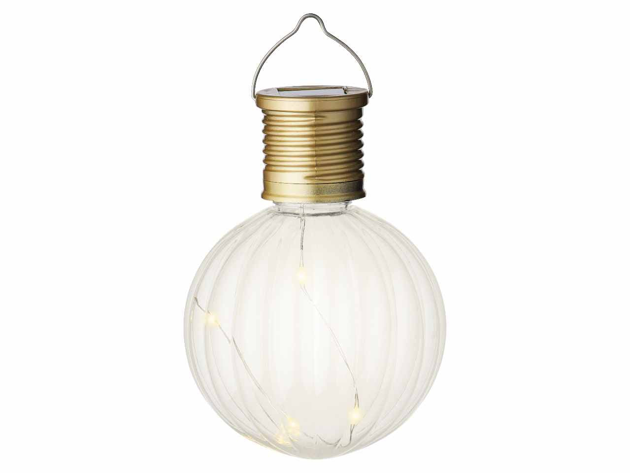 Luce solare da giardno rotonda in plastica batteria da 40mah tensione 1,2v led bianco caldo emissione luminosa 1lm autonomia 6 ore con interruttore d.8xh.11cm