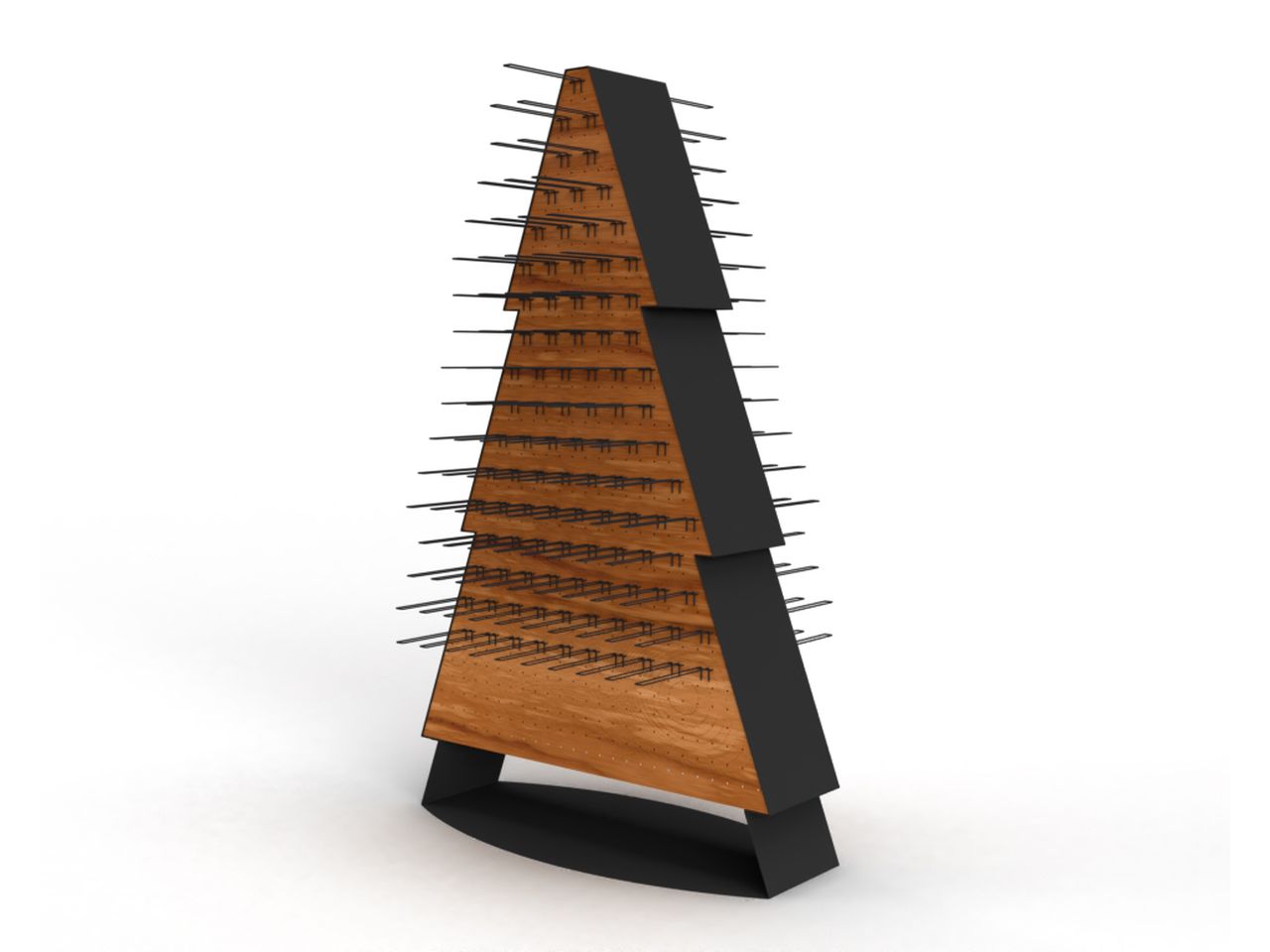 Albero in metallo grande colore marrone misura lun.31cm x lar.120cm x alt.200cm