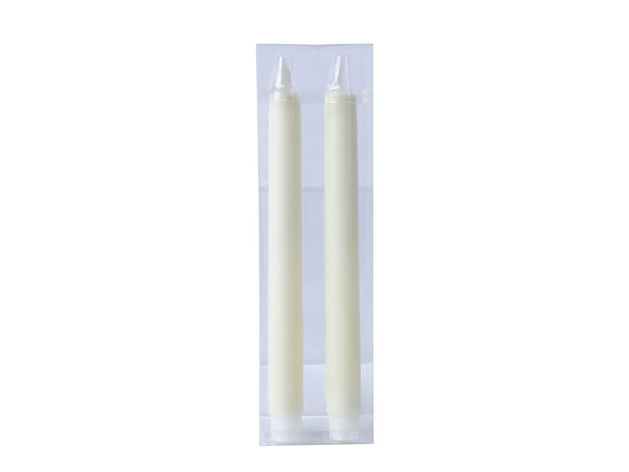 Candela da cena a led in plastica con parte superiore piatta per uso interno colore panna bianco caldo misura alt.24cm
d.2cm  3mm  1