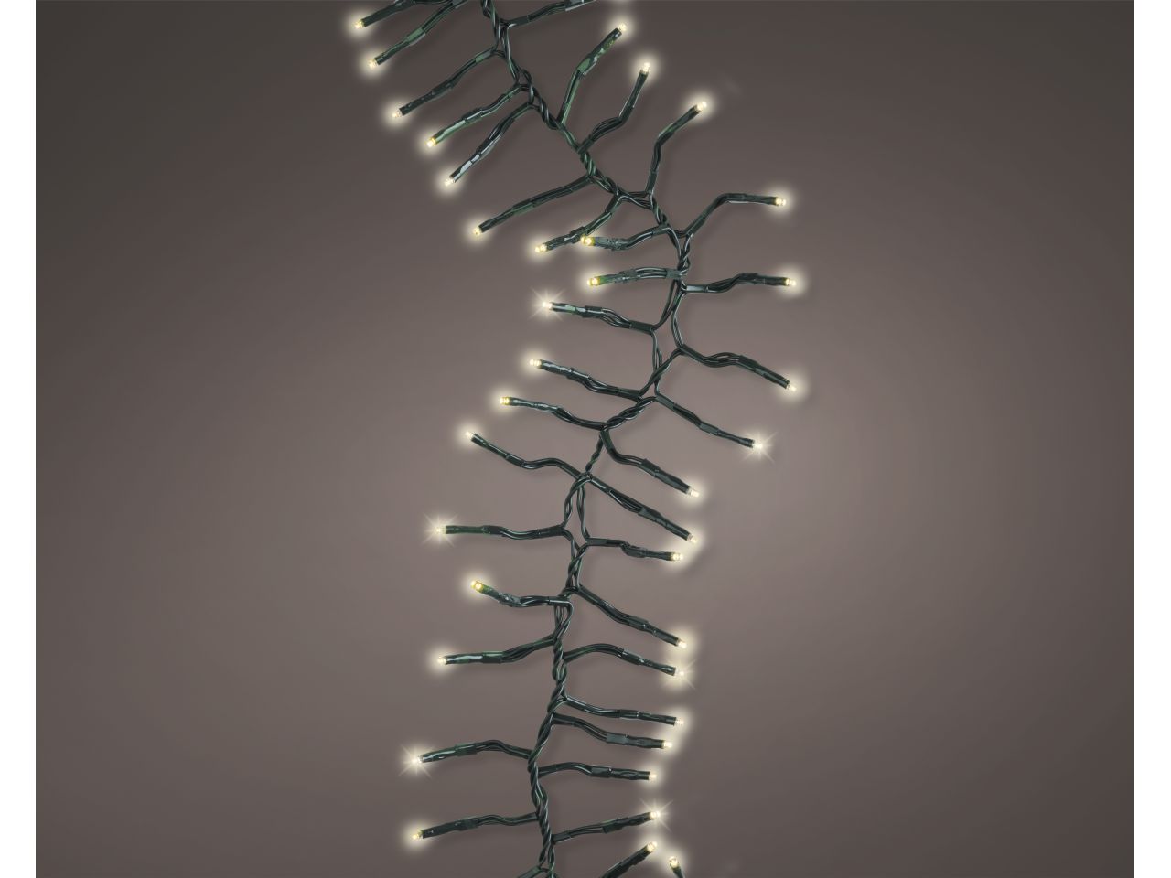 Catena di luci led a grappolo 1200cm effetto scintillio verde per uso esterno