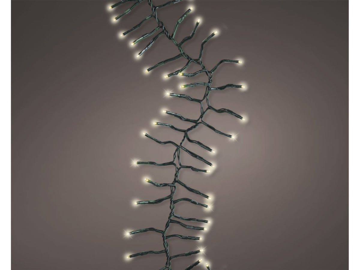 Catena di luci cluster led a grappolo 1500cm effetto scintillio verde per uso esterno