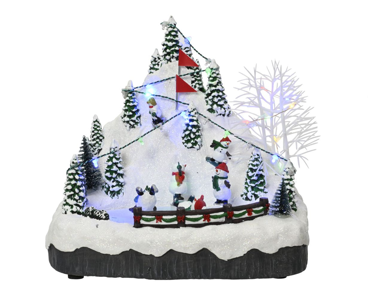 Scenario natalizio con led effetto lampeggiante in poliresina per uso interno colore multicolore misura lun.22.3cm x lar.27.5cm x alt.23.7cm  5mm  26