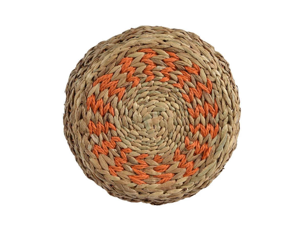 Sgabello etnico in giacinto d'acqua colore naturale capacitÃ  10 kg 38x50cm - Decoris