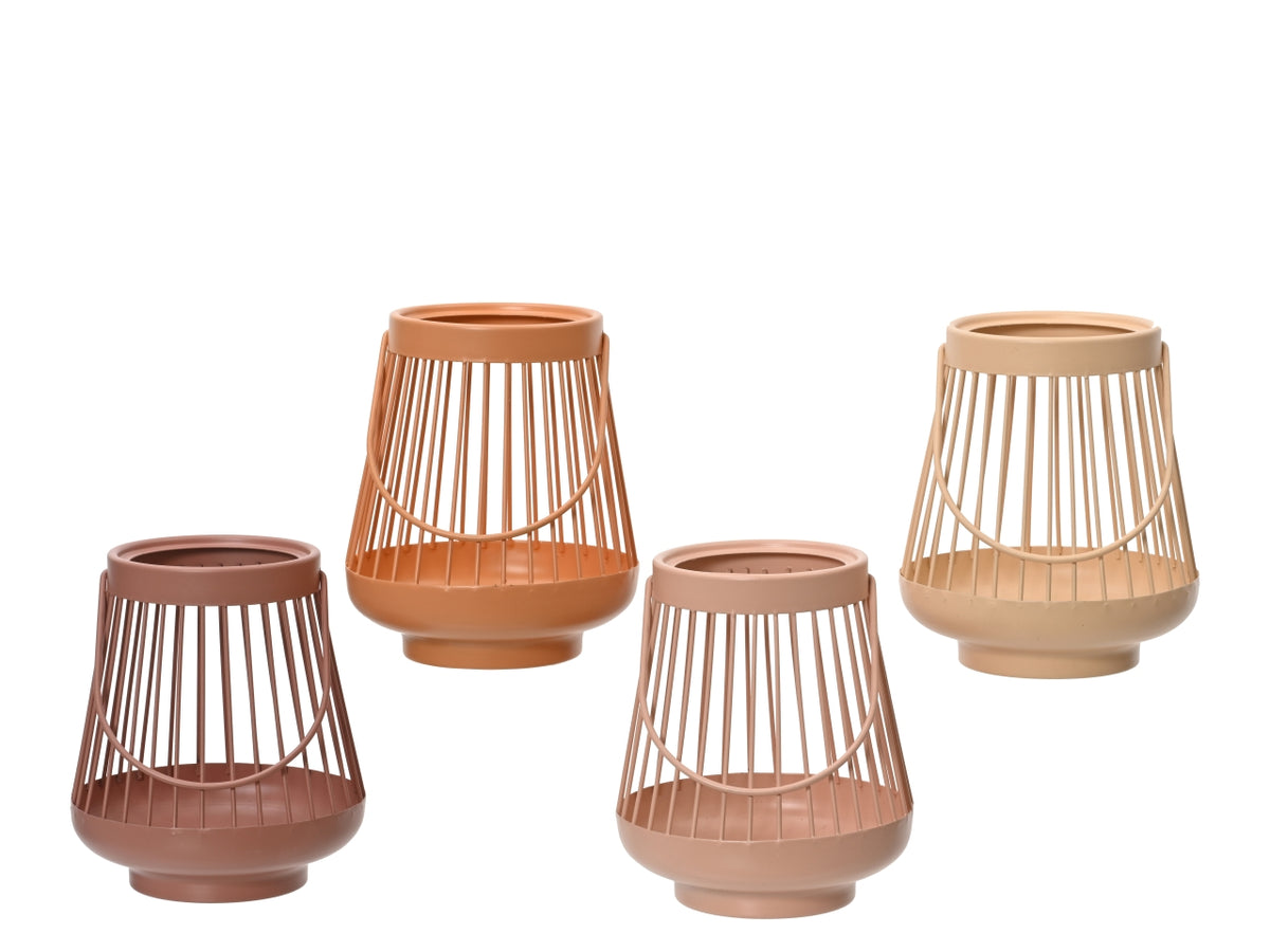 Lanterna decorativa in ferro, stile scandinavo, disponibile in 4 colori neutri $