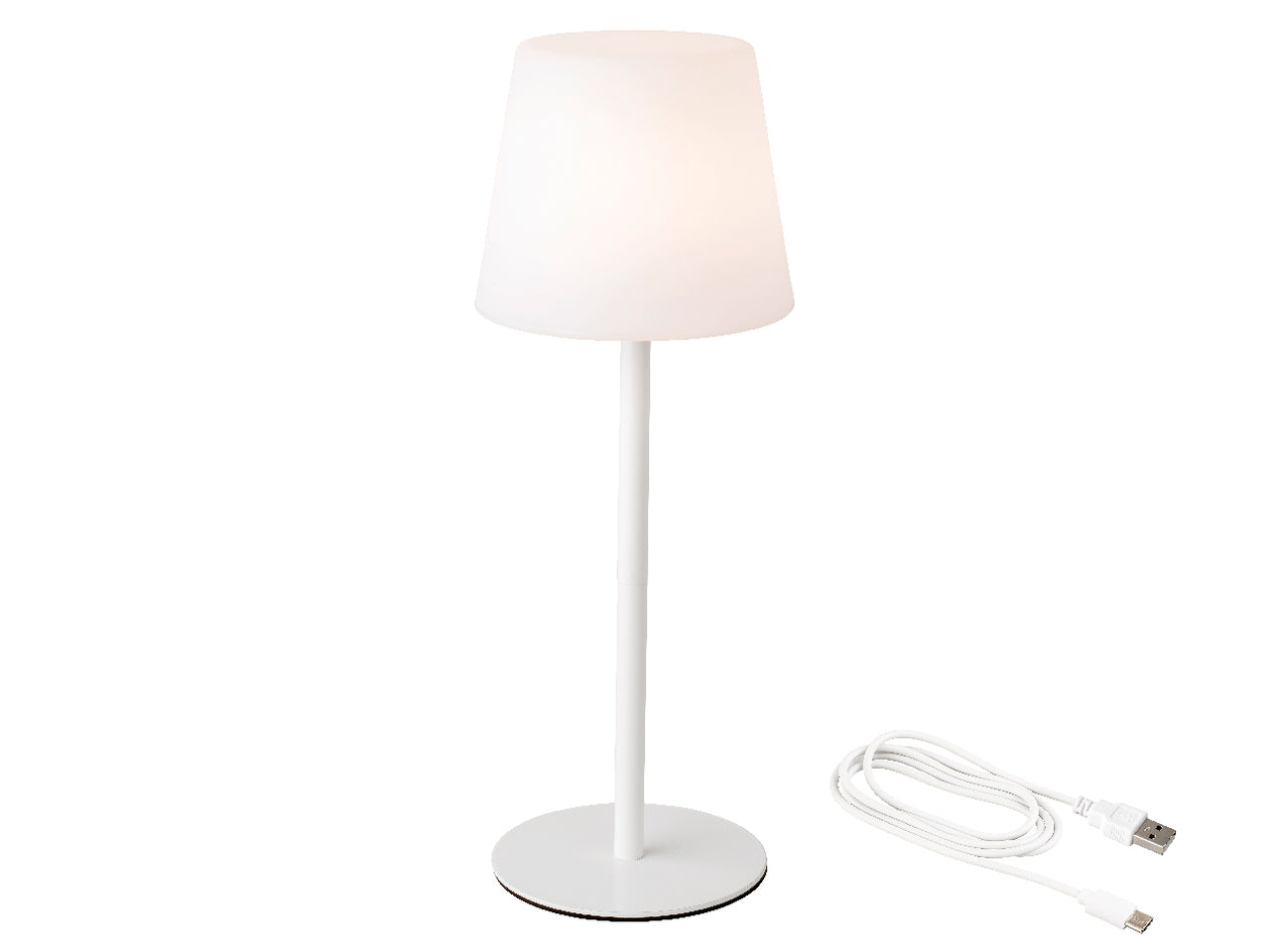 Lampada da scrivania bianca con 4 tonalitÃ  di bianco regolabile e caricatore usb, stile contemporaneo - 40cm - Kaemingk