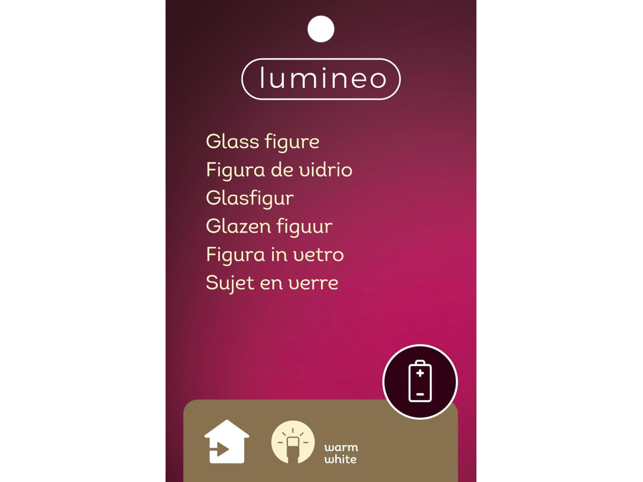 Alberello decorativo in vetro con led d.11x23cm in 3 colori assortiti