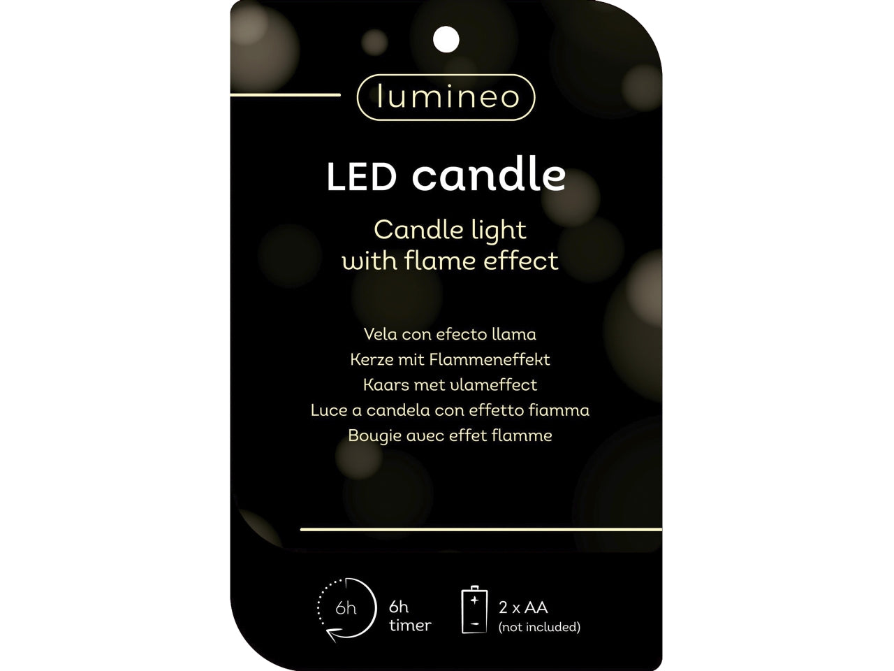 Candela con stoppino e led d.54x27,5cm a batteria argento