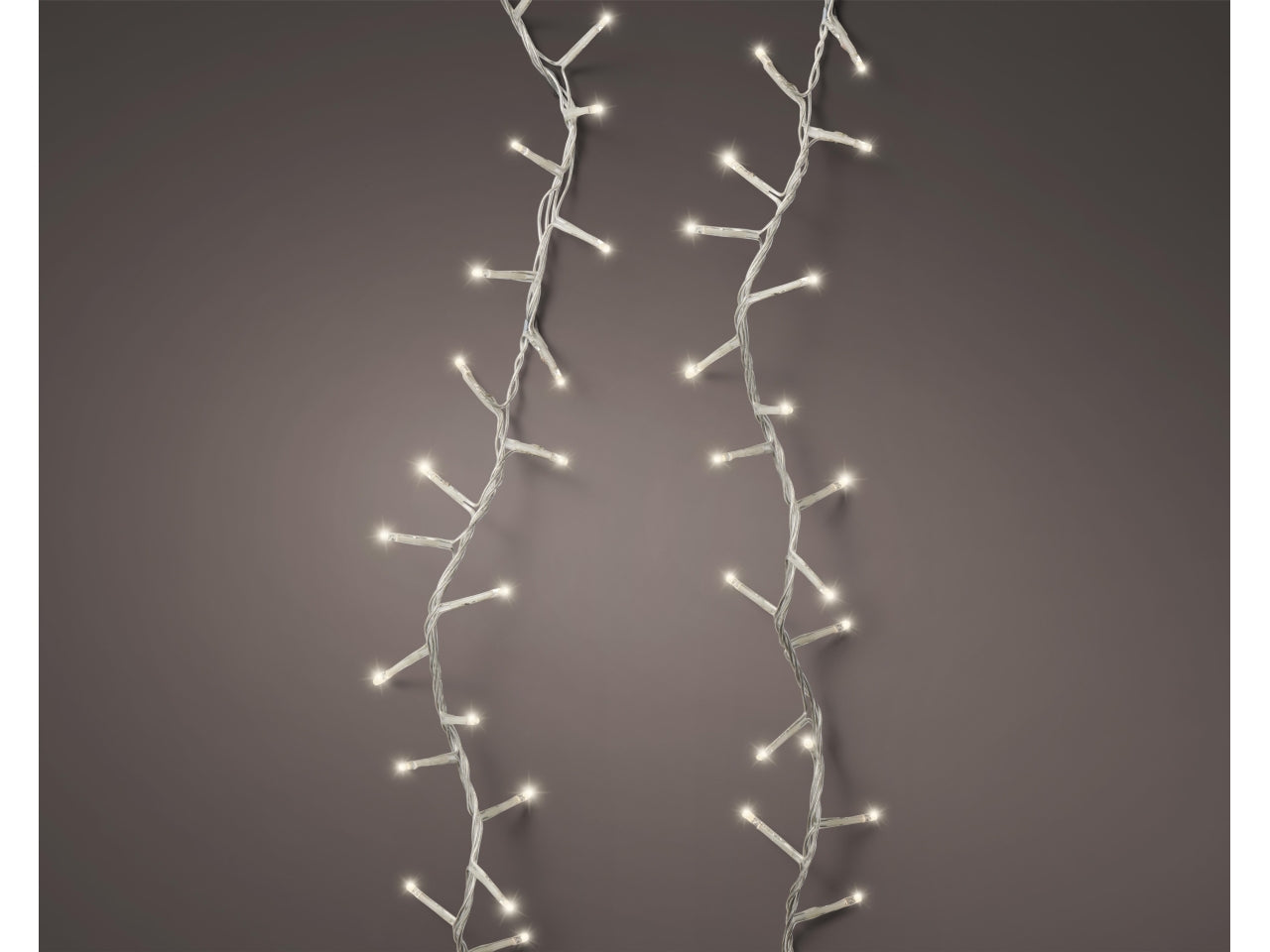 Catena luci 750led bianco caldo 8 funzioni 16mt filo trasparente per uso interno/esterno