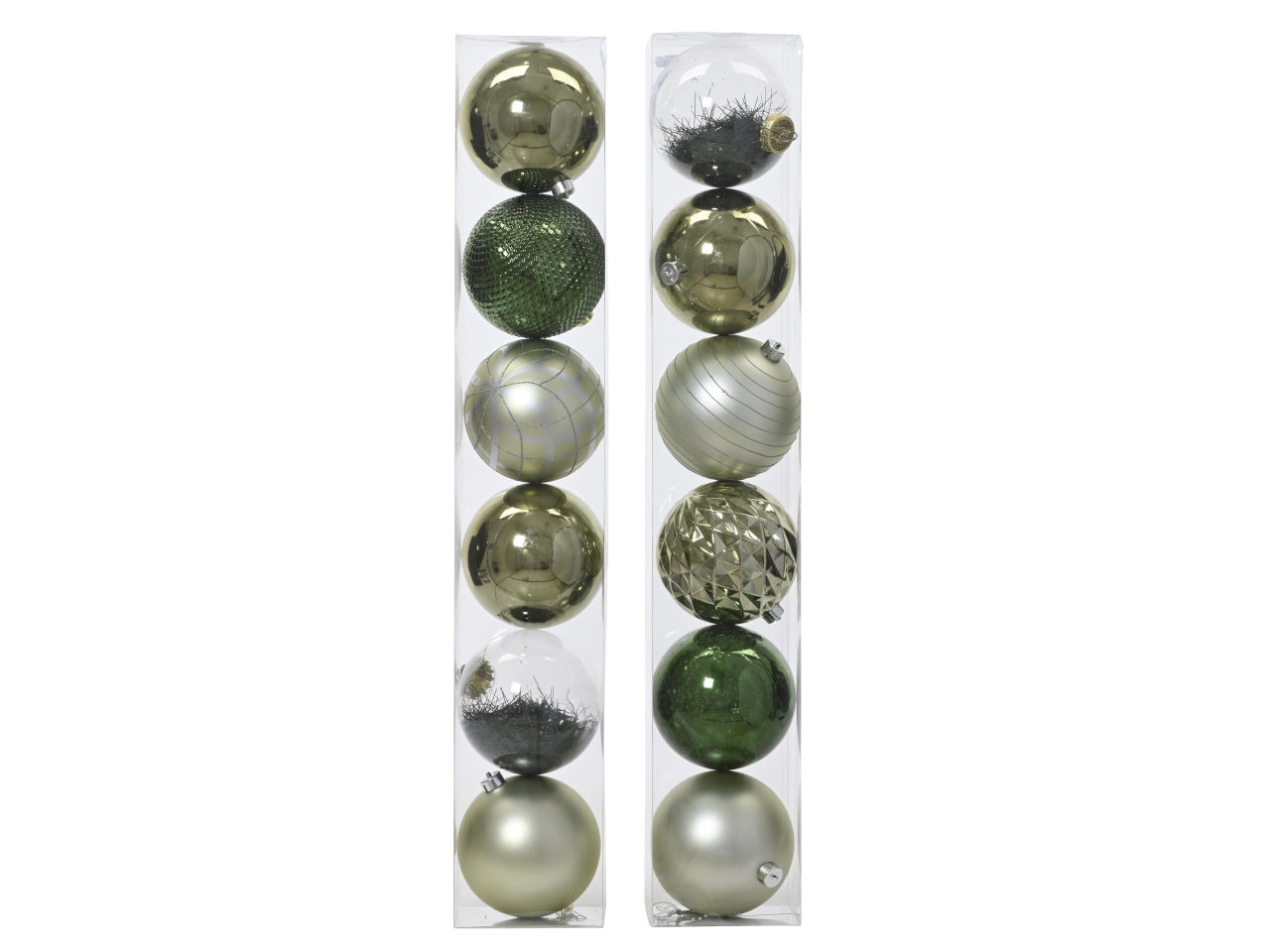 Palla di natale oro lucida opaca glitterata in plastica d.15 cm, set da 6 palle - Decoris