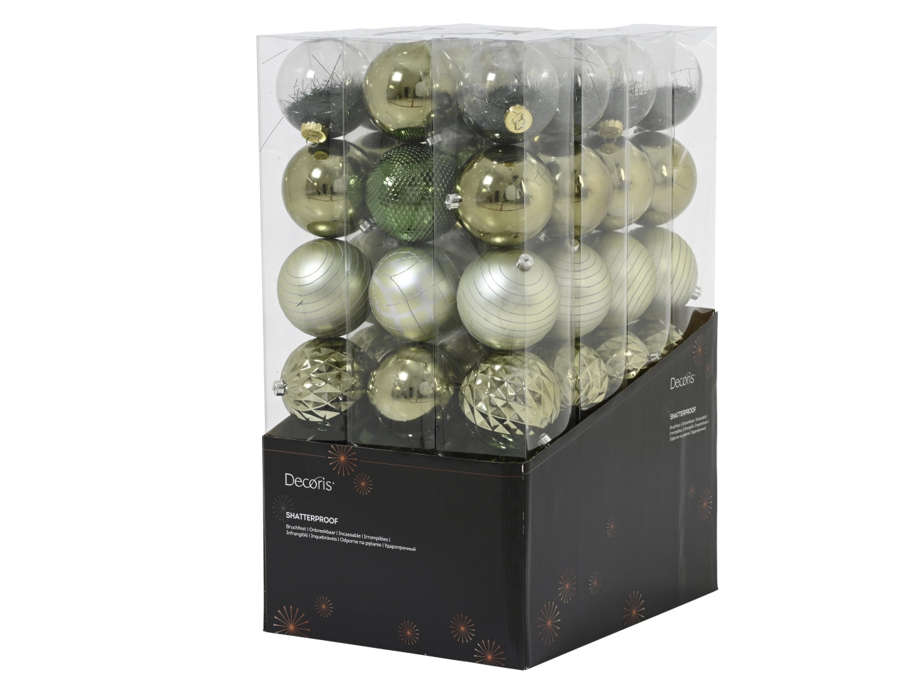 Palla di natale oro lucida opaca glitterata in plastica d.15 cm, set da 6 palle - Decoris