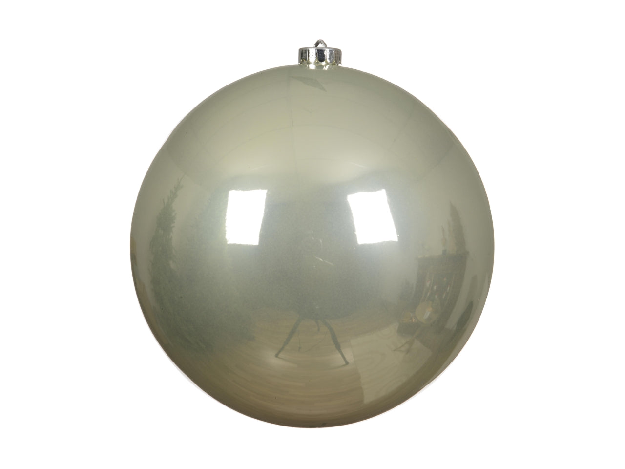 Palla di natale verde menta lucida in plastica d.20 cm - Decoris