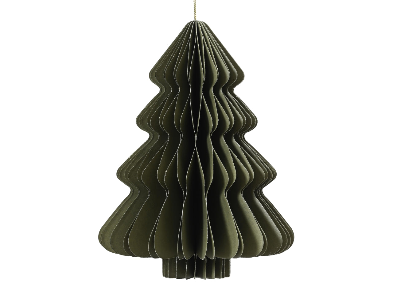 Decorazione albero in carta 11xh.15cm verde