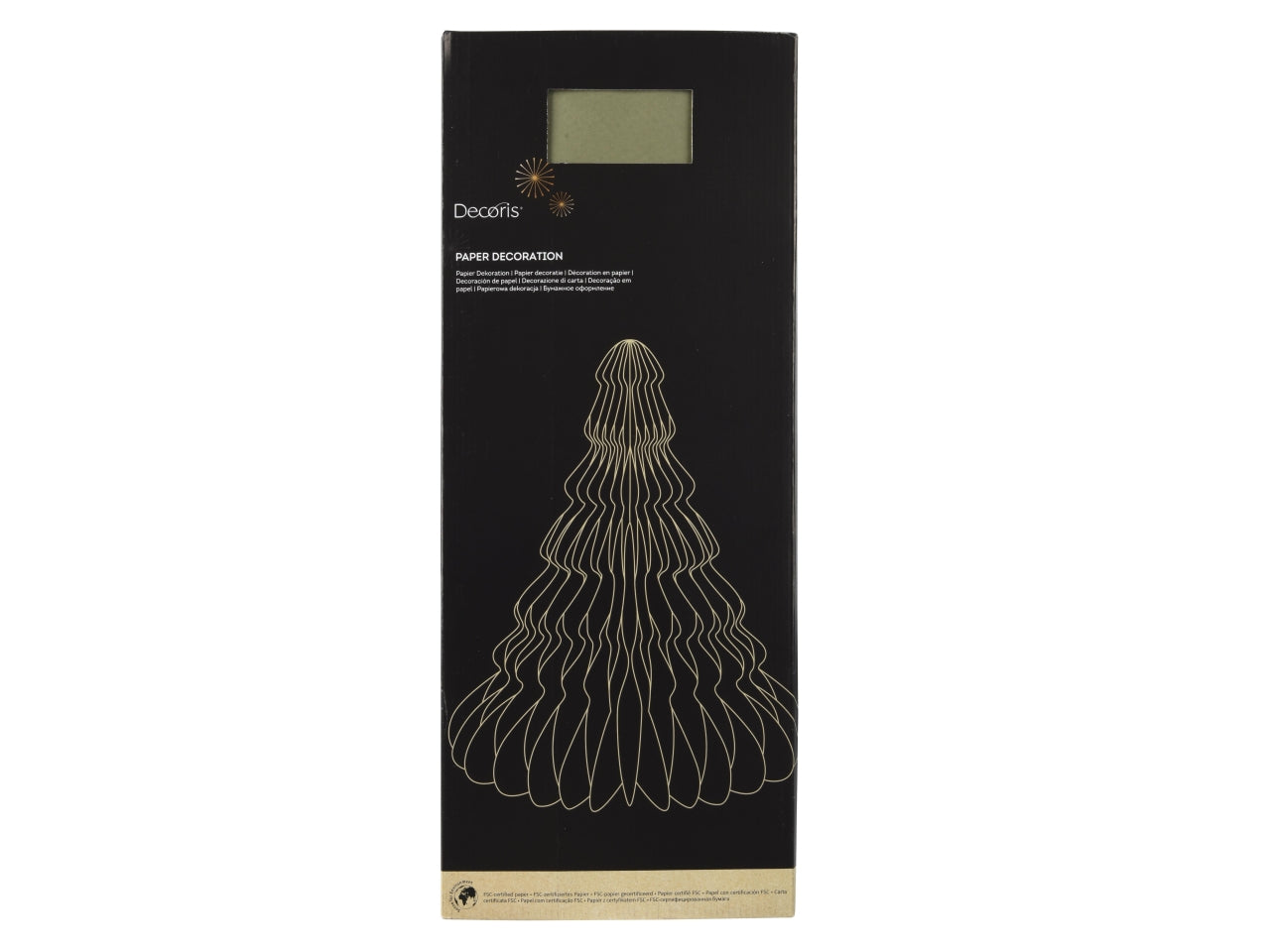 Decorazione albero in carta 48xh.60cm verde