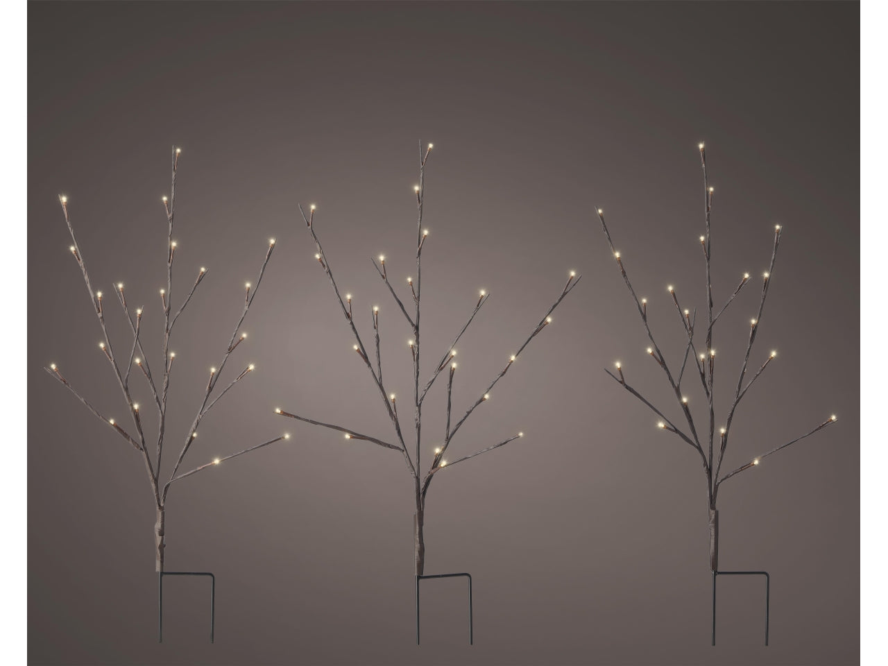 Ramo decorativo con led 5x50cm marrone per uso esterno