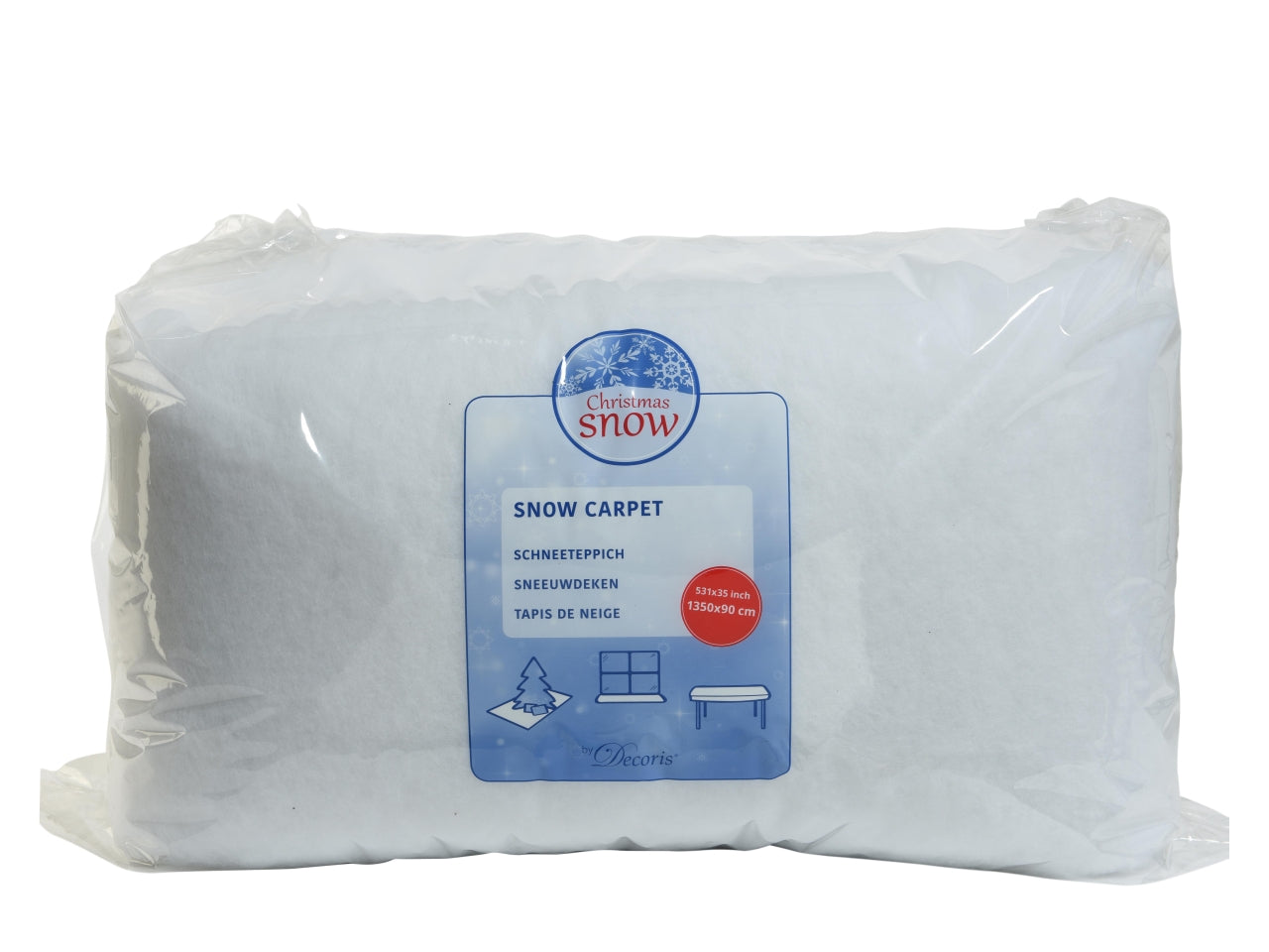 Tappeto di neve artificiale 1350x90x1cm bianco