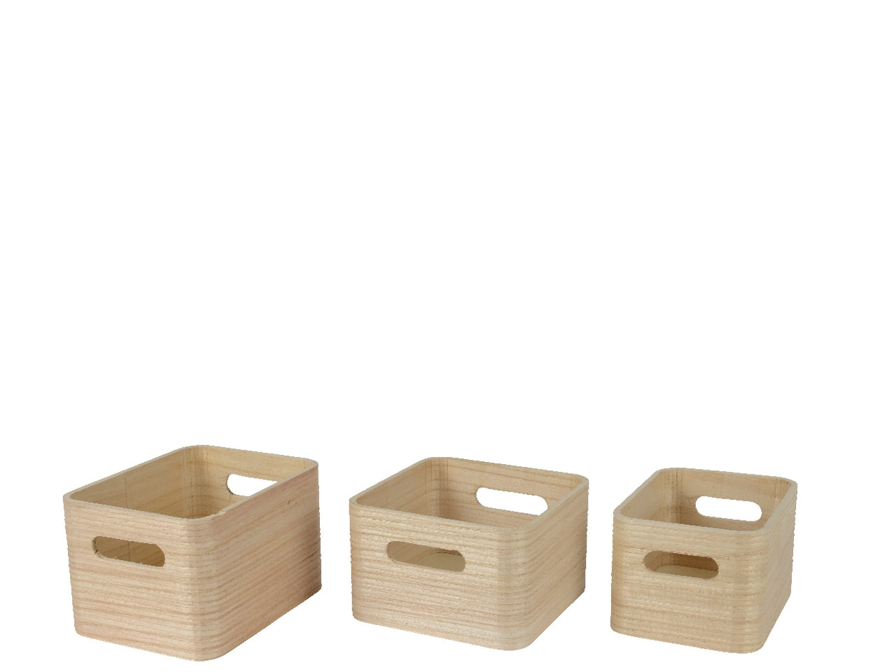 Cesto contenitore in legno di paulownia misure 18x18cm x altezza 11cm