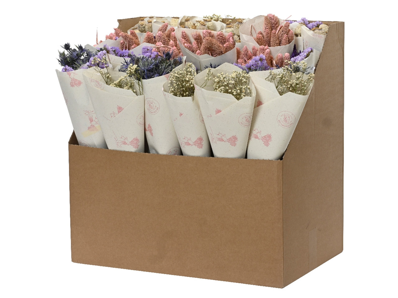 Mazzolino fiori secchi 6 assortiti d.14x55cm