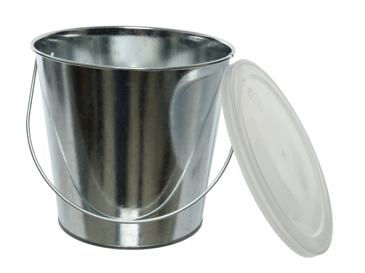 Candela citronella in secchiello di metallo con coperchio in plastica diametro 13,2cm x altezza 12,1cm