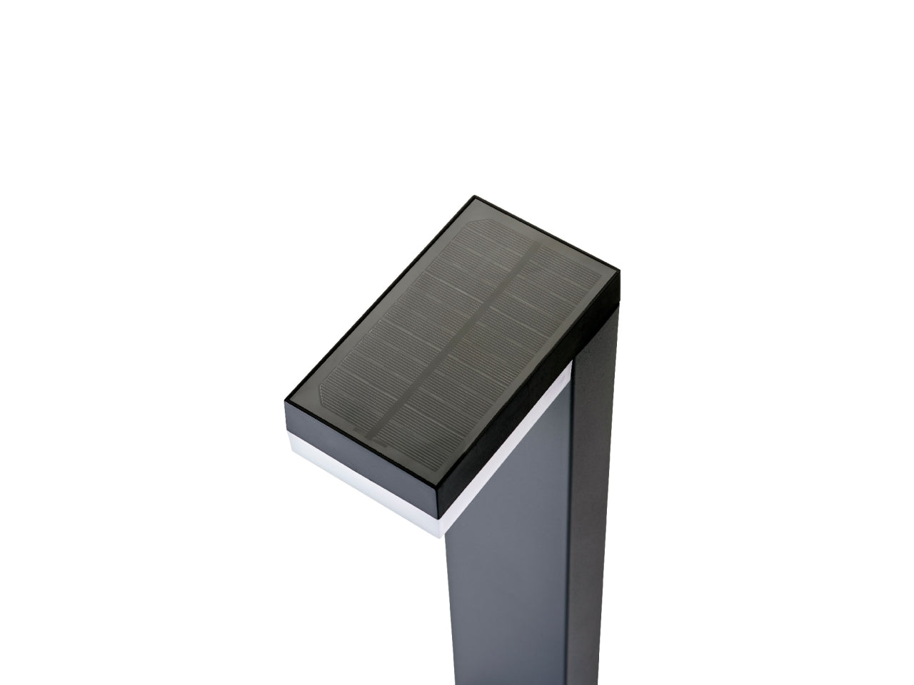 Faretto solare grigio antracite da giardino in alluminio e plastica 16,5cm x 9,5 cm x altezza 50cm luce fissa bianco caldo $