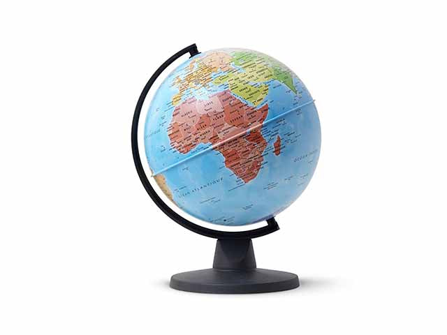 Mappamondo 16cm continenti