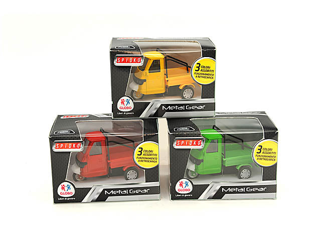 Spidko veicolo 3 ruote die cast  3 colorati