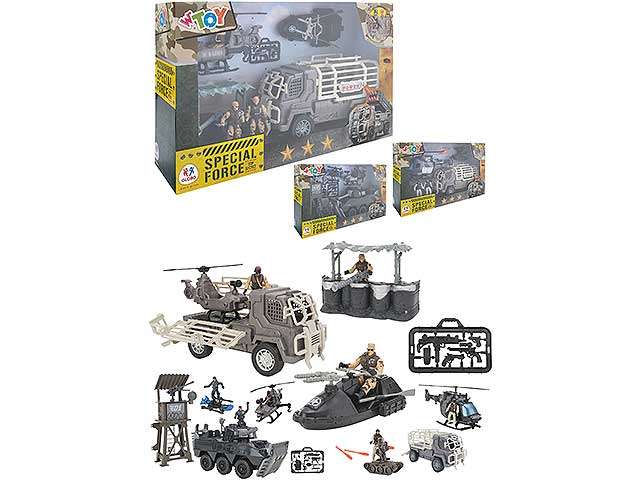 Playset militari c/mezzi/personaggi 39856