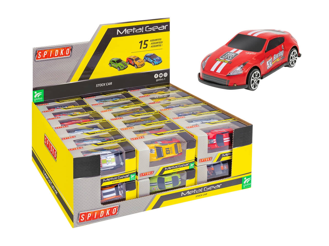 Auto in metallo ruota libera 1 pezzo 3 modelli 5 colori 36 pezzi