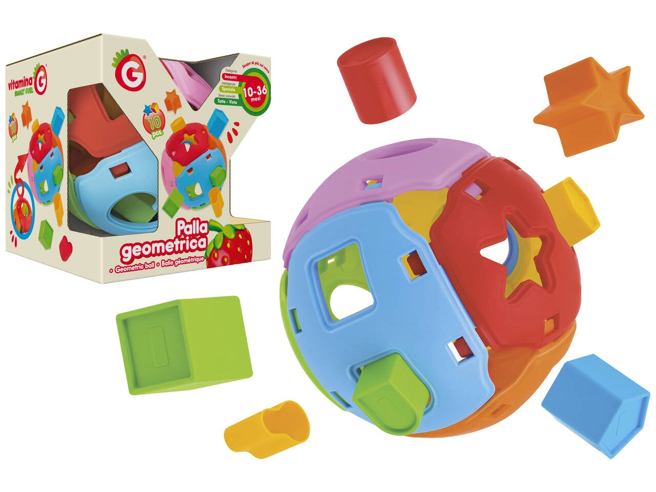Vitamina G palla 16cm con formine 10 pezzi