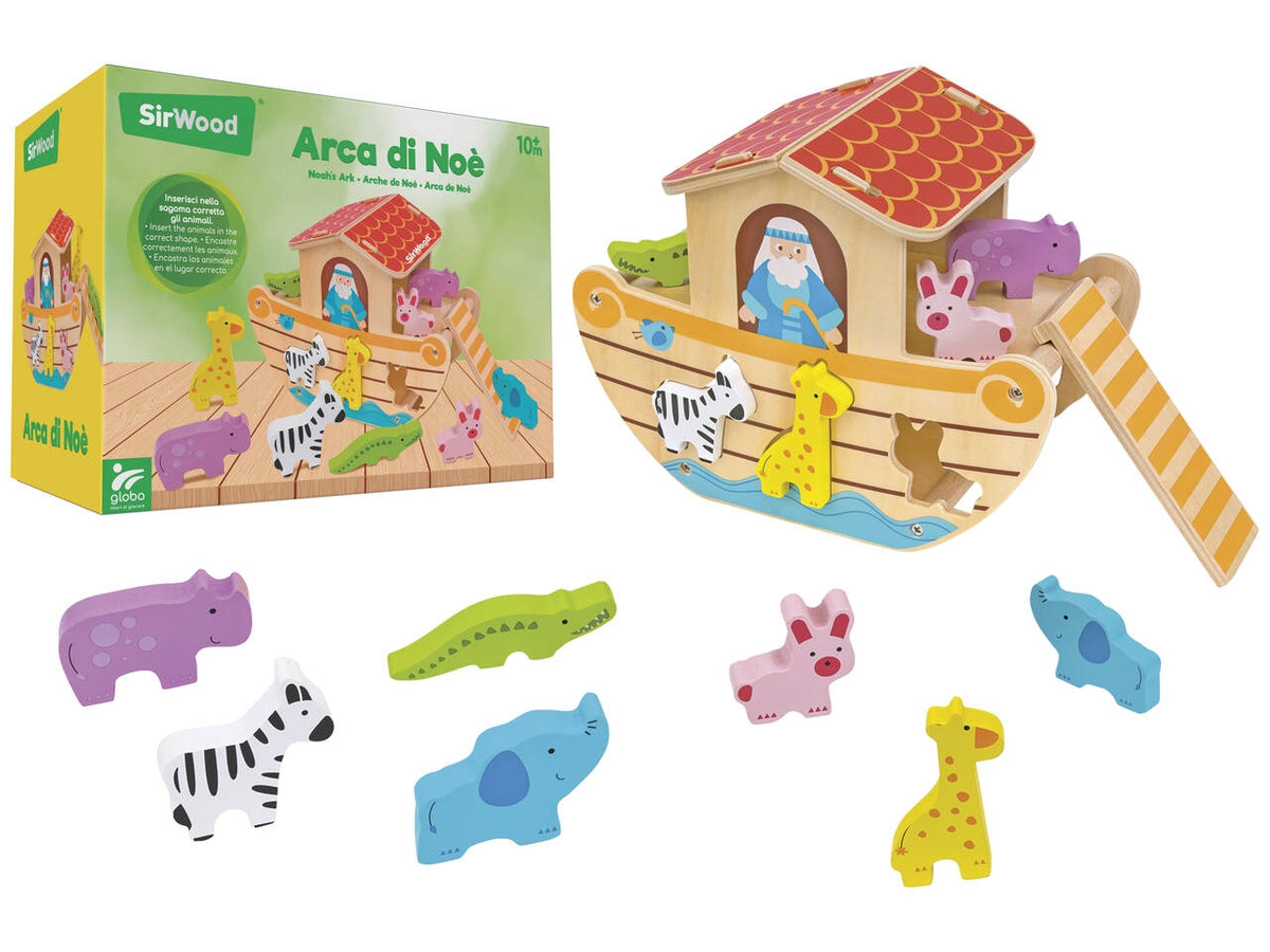 Sirwood arca di Noe' set 12 animali in legno