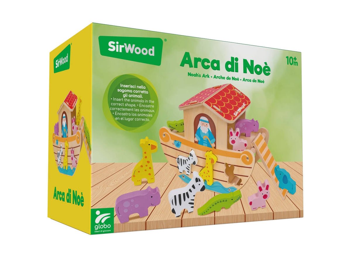 Sirwood arca di Noe' set 12 animali in legno