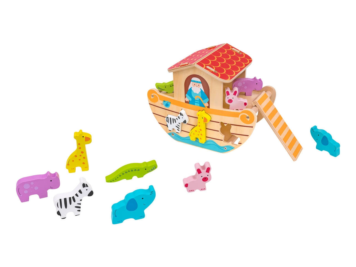 Sirwood arca di Noe' set 12 animali in legno