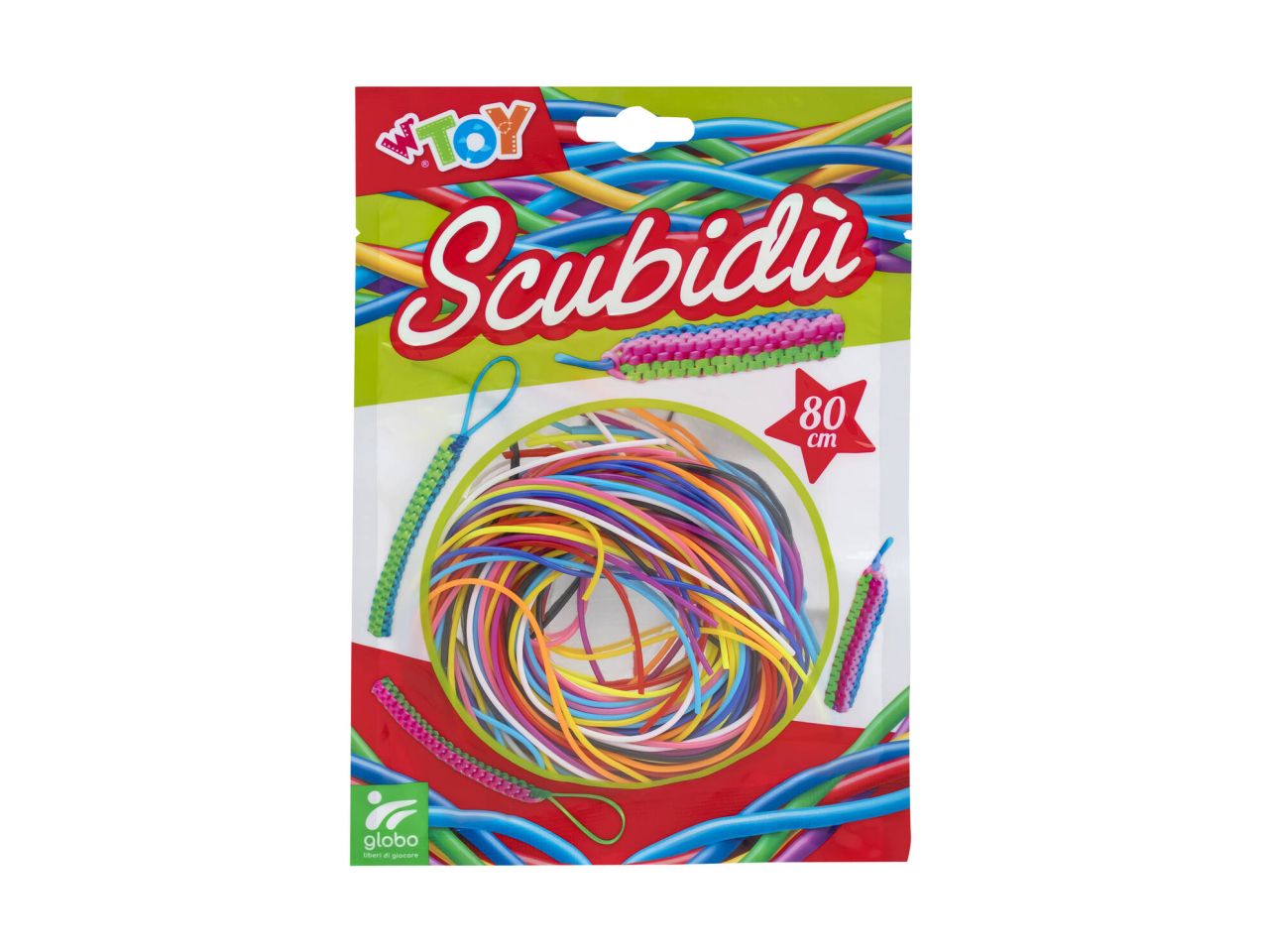 Wtoy scubidu' 80cm in colori neon - la confezione contiene 20 scubidu'