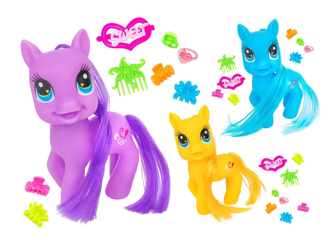 W toy playset pony con accessori assortiti