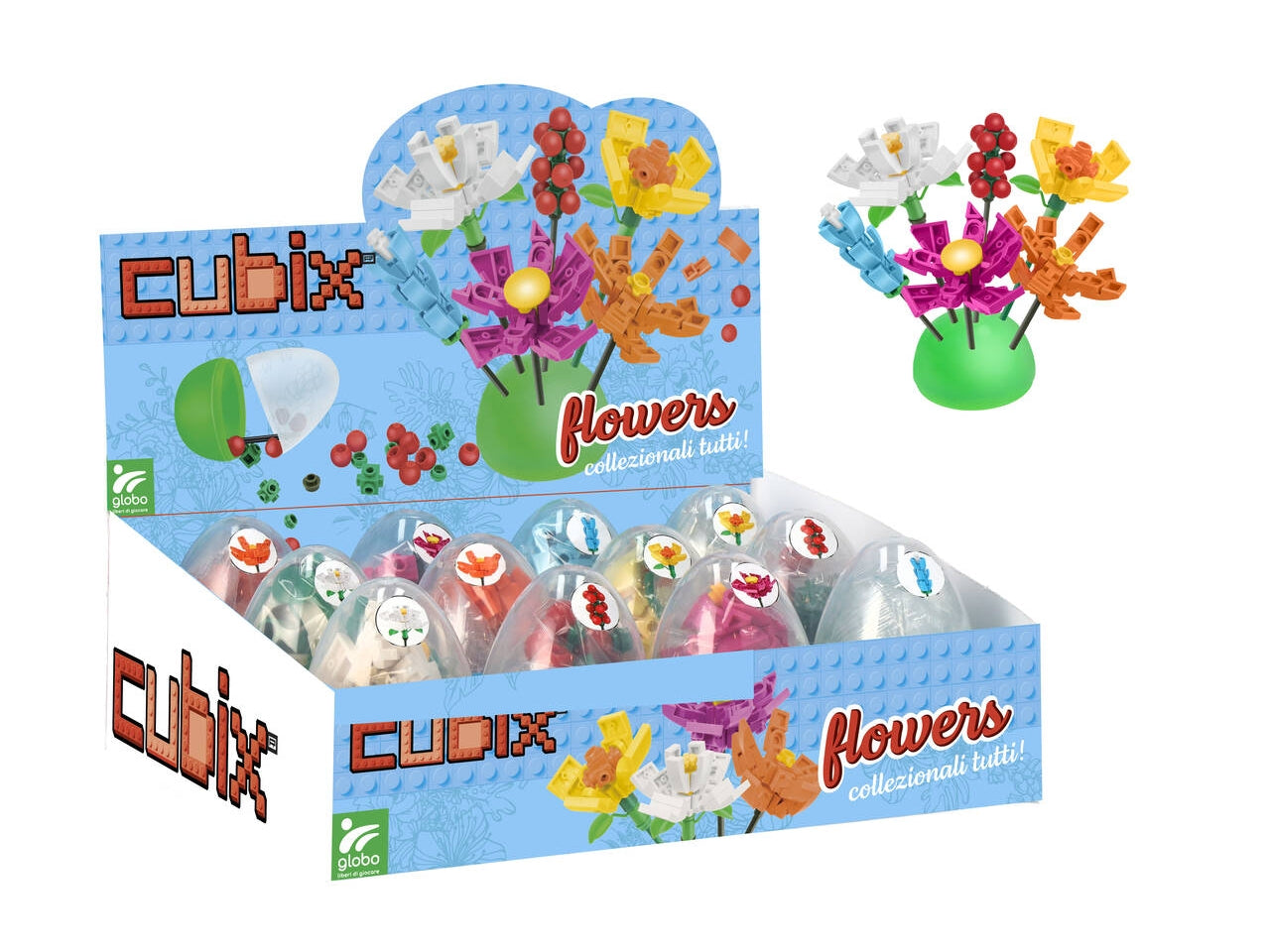 Cubix costruzioni fiori 6 assortimenti