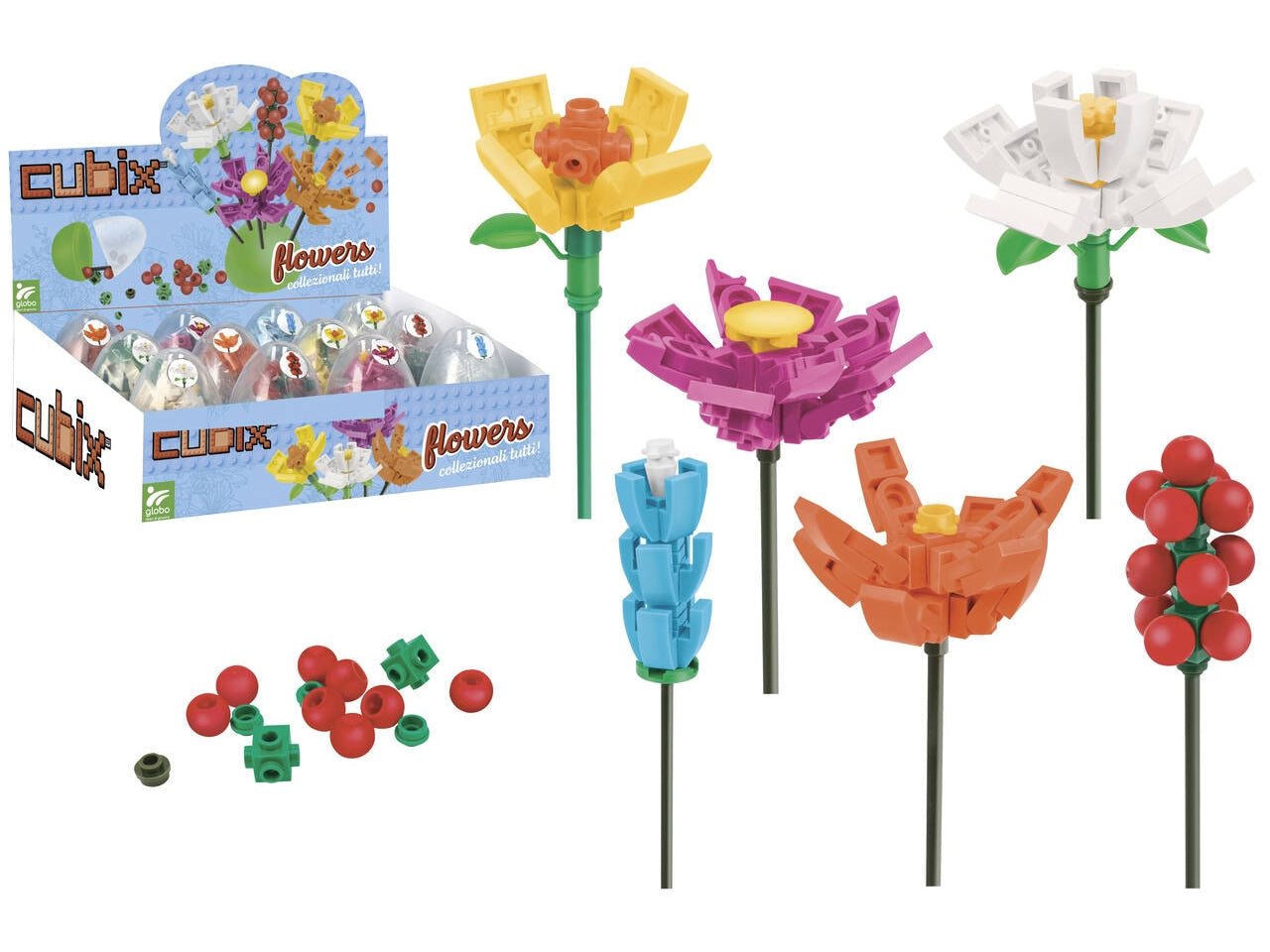 Cubix costruzioni fiori 6 assortimenti