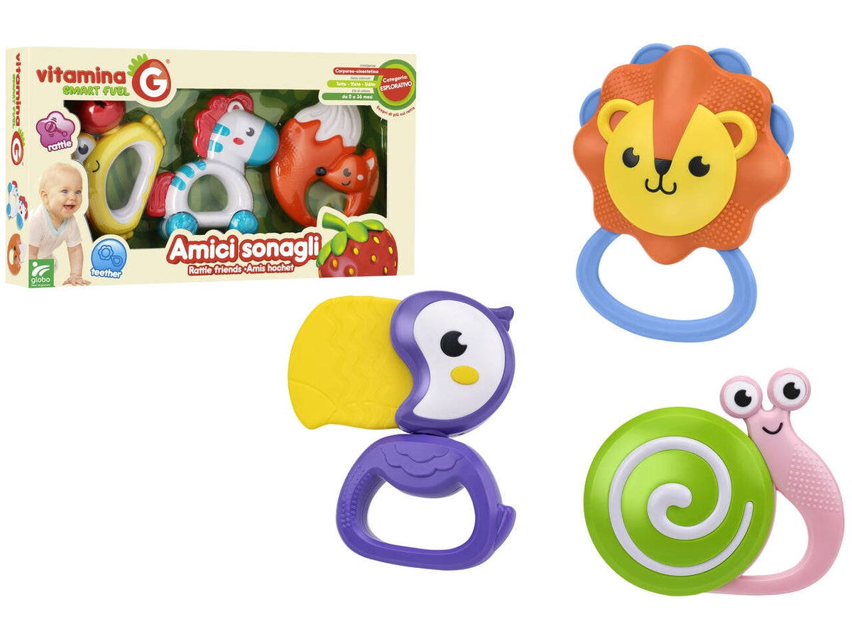 Vitamina G sonagli animali confezioni da 3 sonagli assortiti