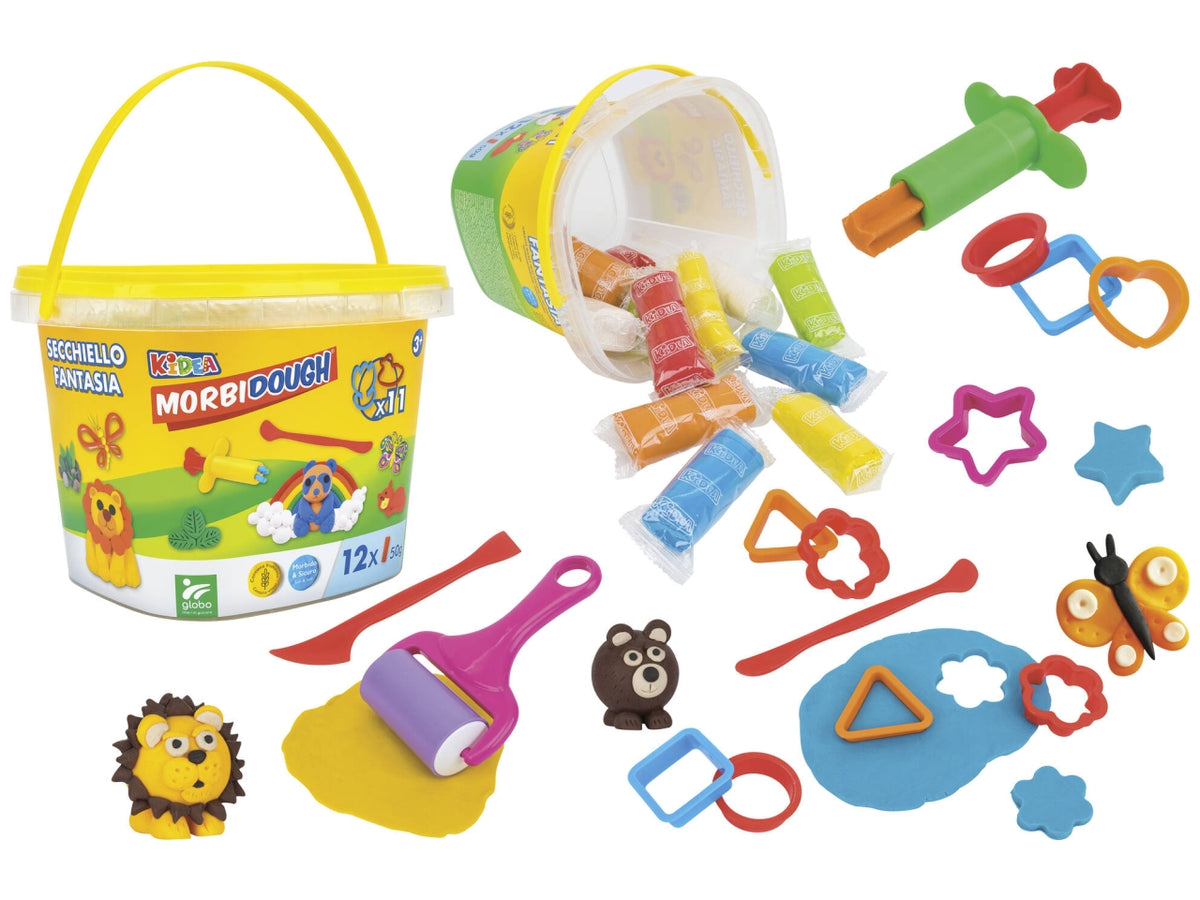Morbidough morbido secchiello panetti 10x50g con accessori