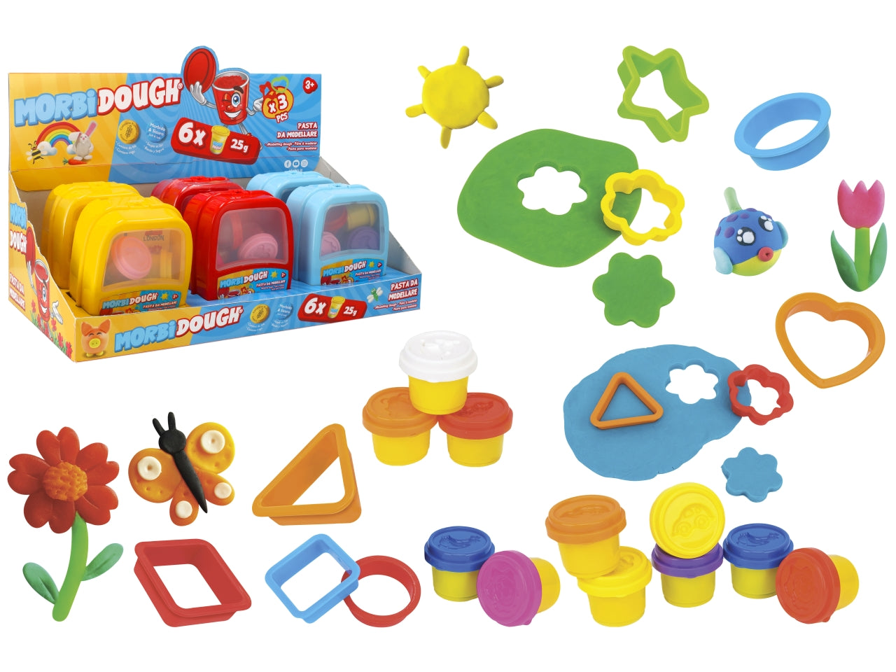Morbidough morbidough trolley 6x25gr con accessori - disponibile in 3 colori