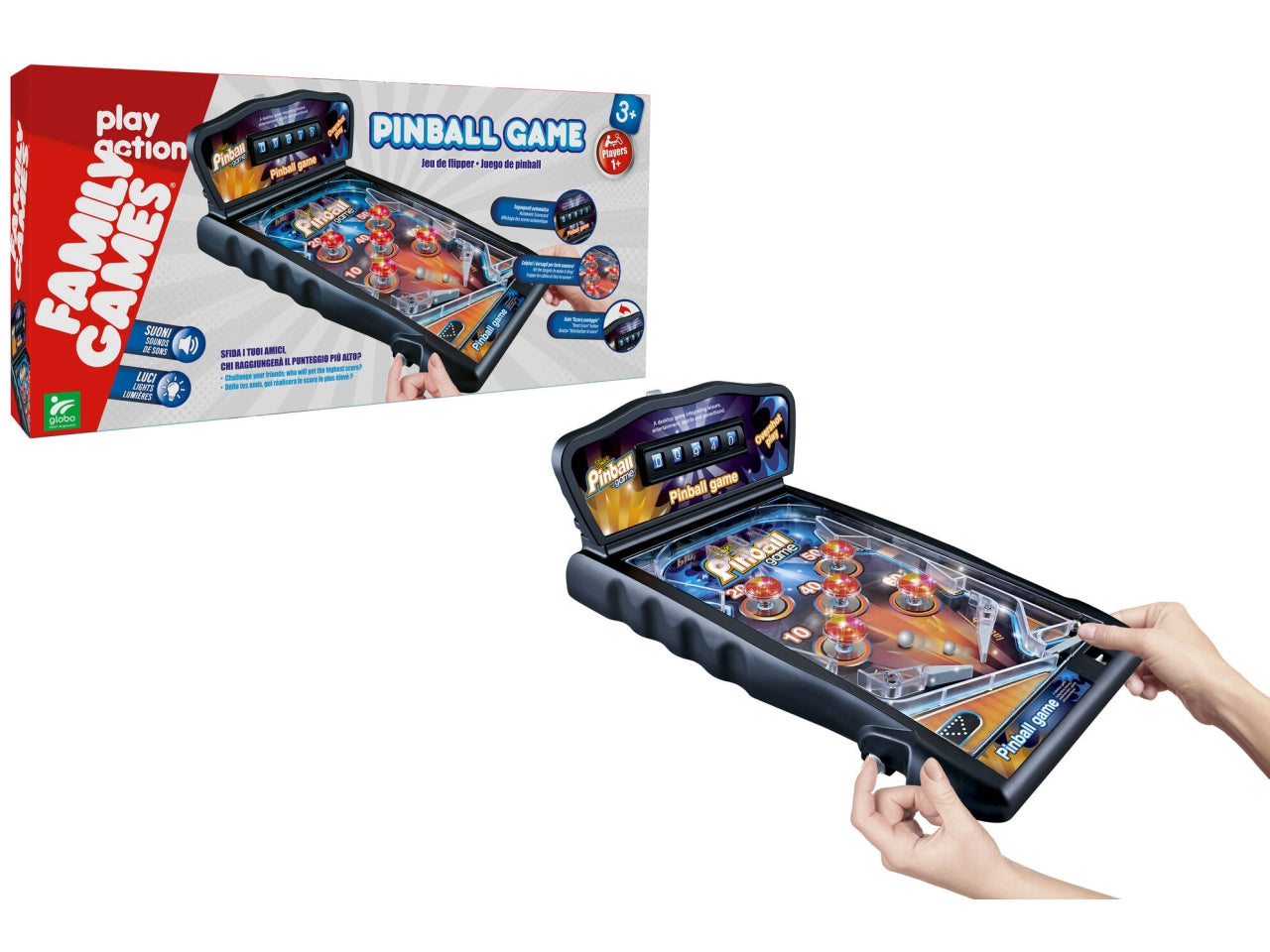 Family games flipper elettrico da tavolo con tabellone conta punti