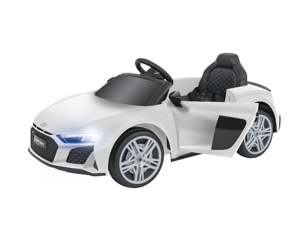 Auto elettrica audi r8 spider bianca 12v 4,5ah $