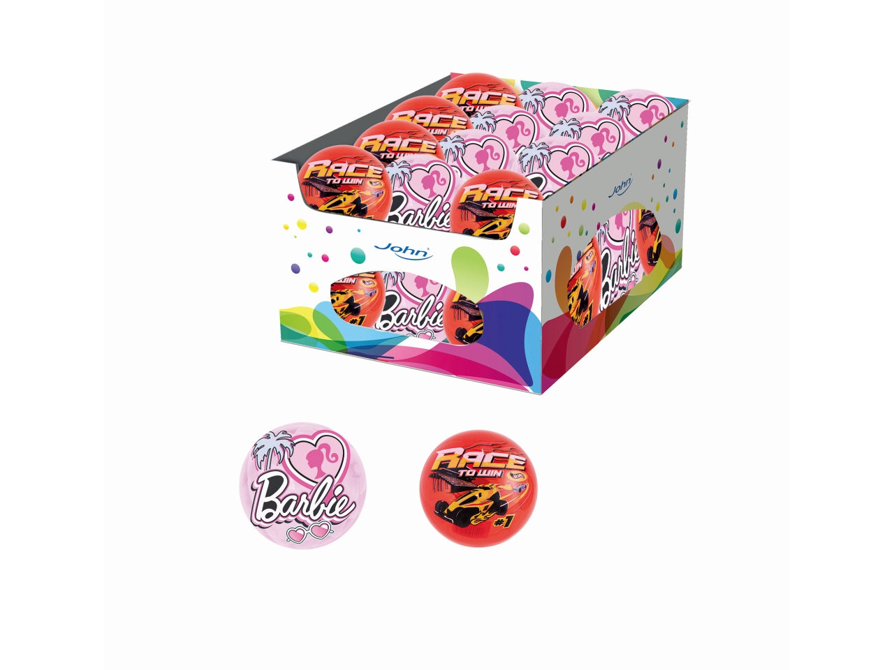 Barbie e hot wheels pallina luminosa diametro 10cm