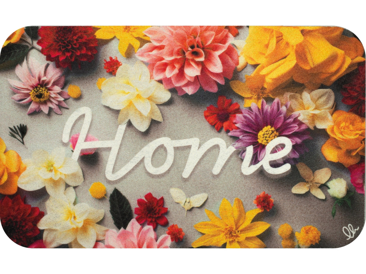 Zerbino in poliestere multicolor fantasia floreale per esterno 40x65 cm, Dream - Olivo Tappeti