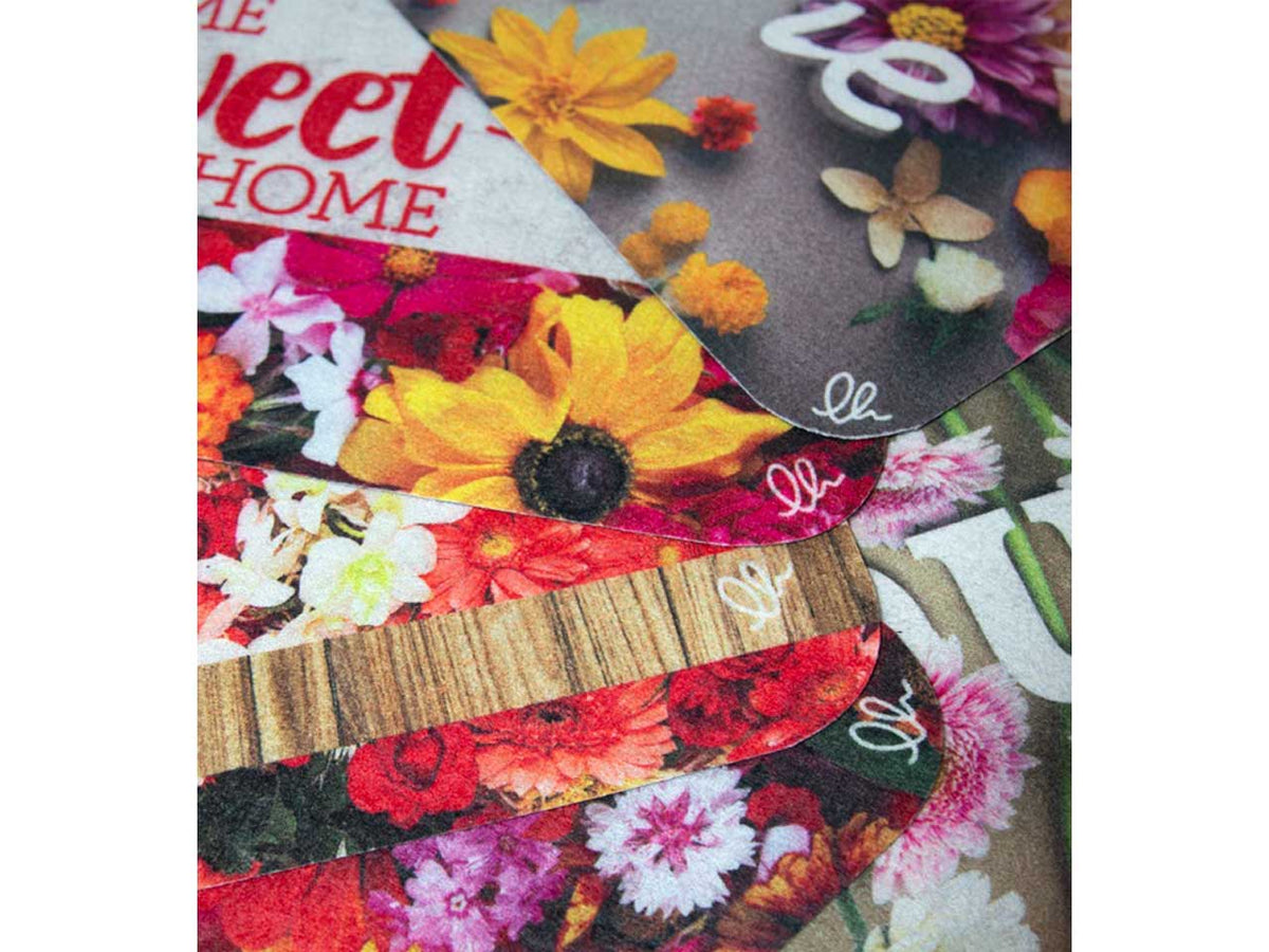 Zerbino in poliestere multicolor fantasia floreale per esterno 40x65 cm, Dream - Olivo Tappeti