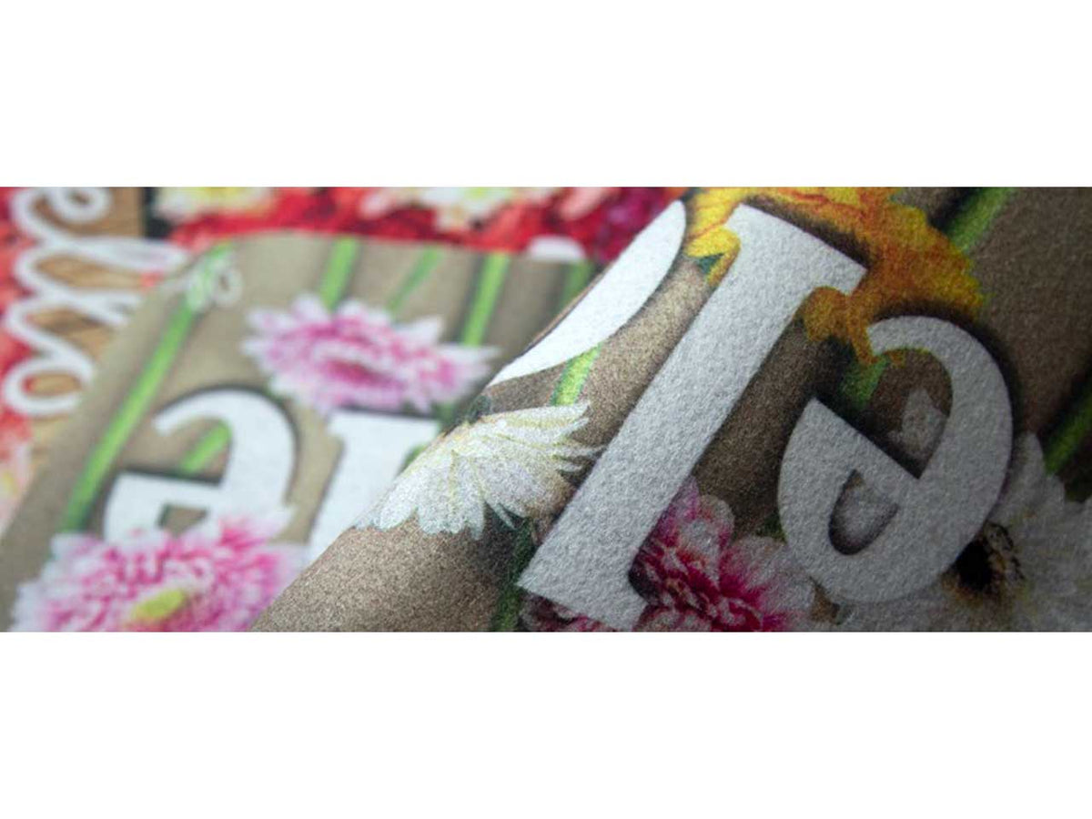 Zerbino in poliestere multicolor fantasia floreale per esterno 40x65 cm, Dream - Olivo Tappeti