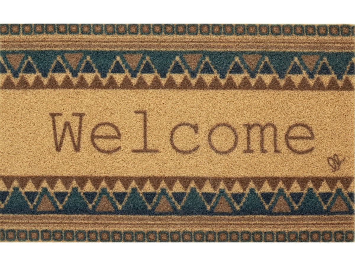 Zerbino in eco cocco multicolor per esterno 40x65 cm - Olivo Tappeti