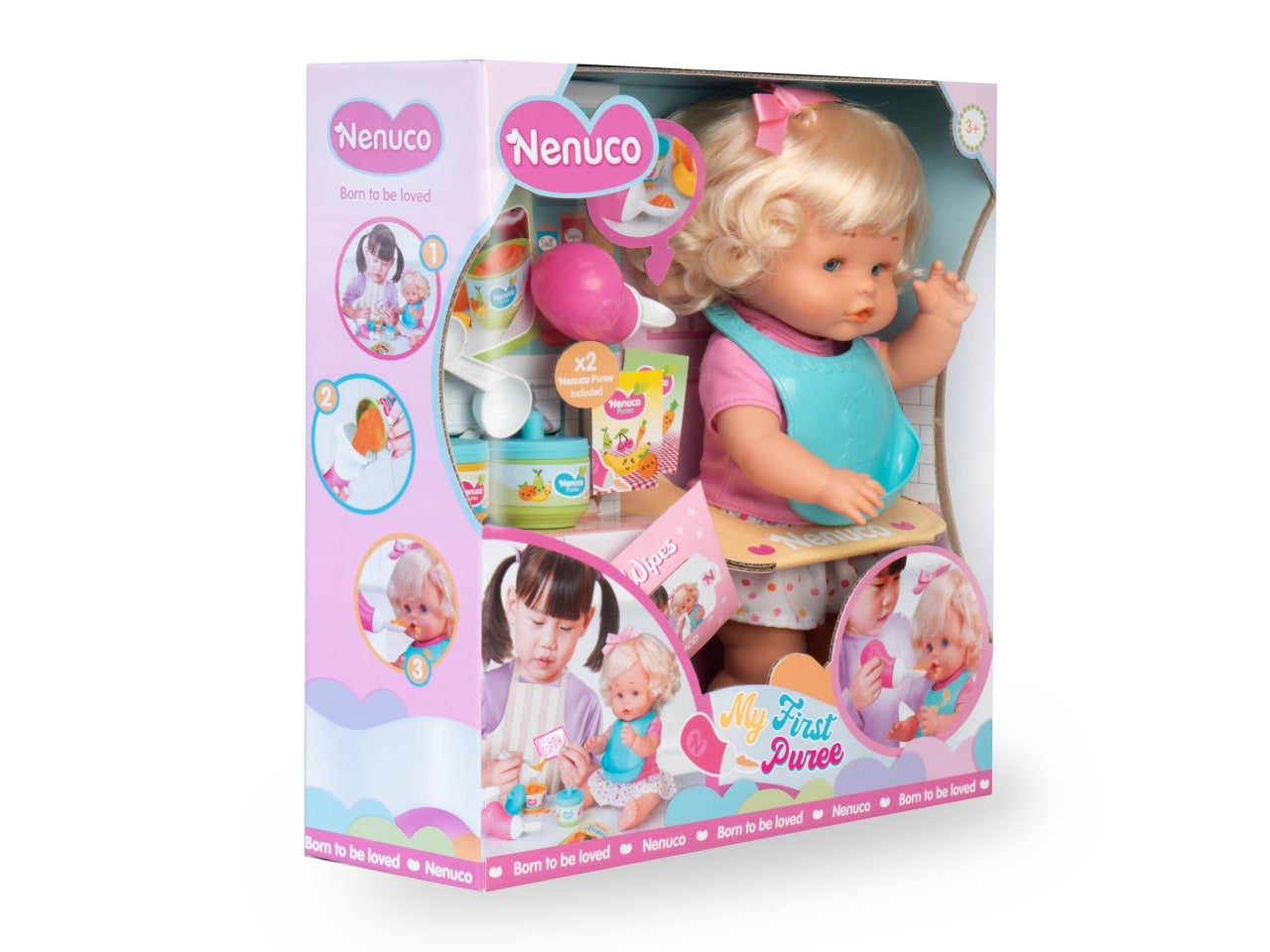 Nenuco Prima Pappa - Set Bambola con Accessori, Multicolor, EtÃ  3+, Famosa